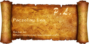 Paczolay Lea névjegykártya